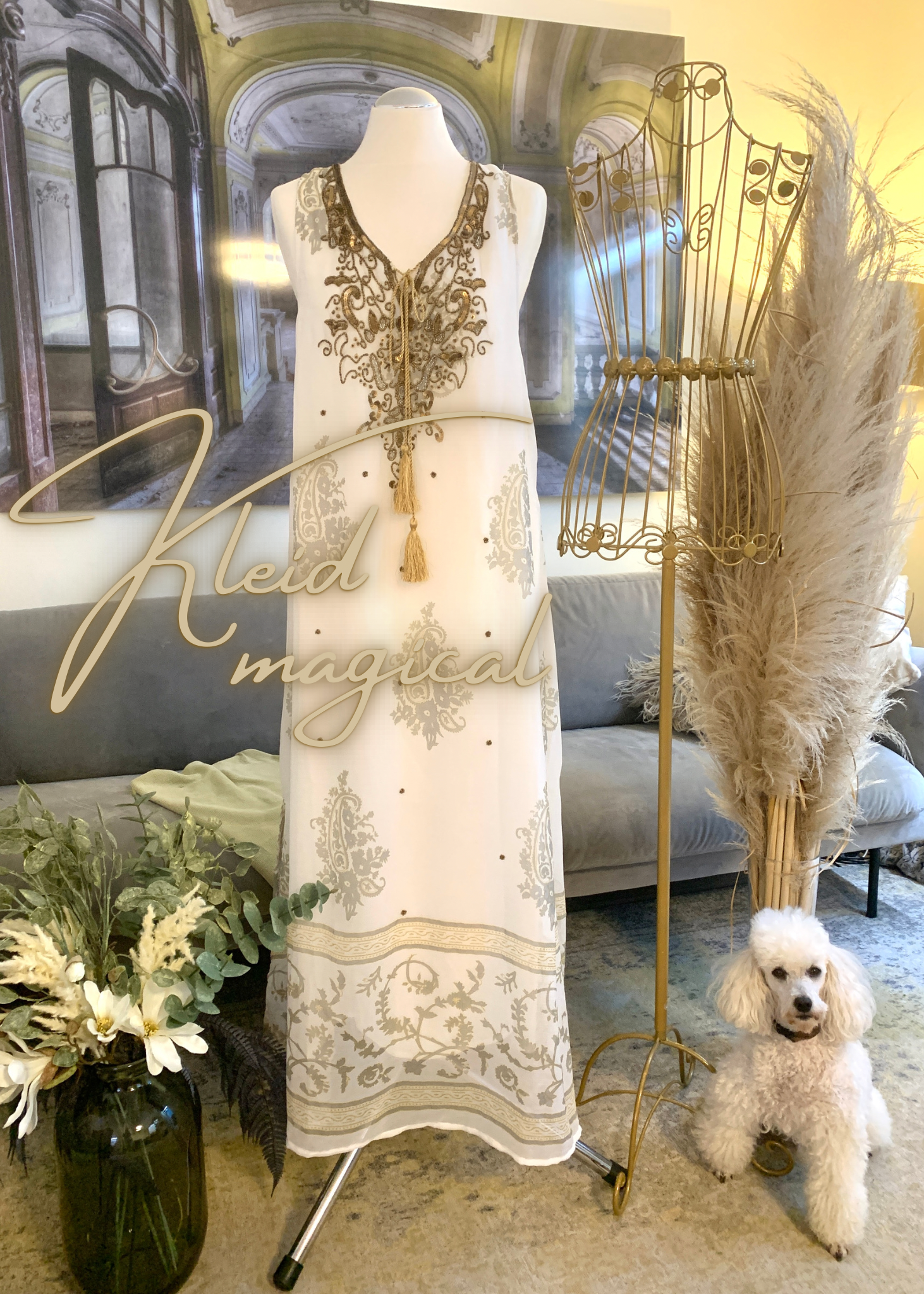 Kleid "magical", lang mit Pailletten bestickt