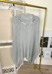Strickjacke "Herz" in Grau