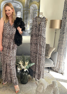Maxi-Kleid mit Leo-Muster
