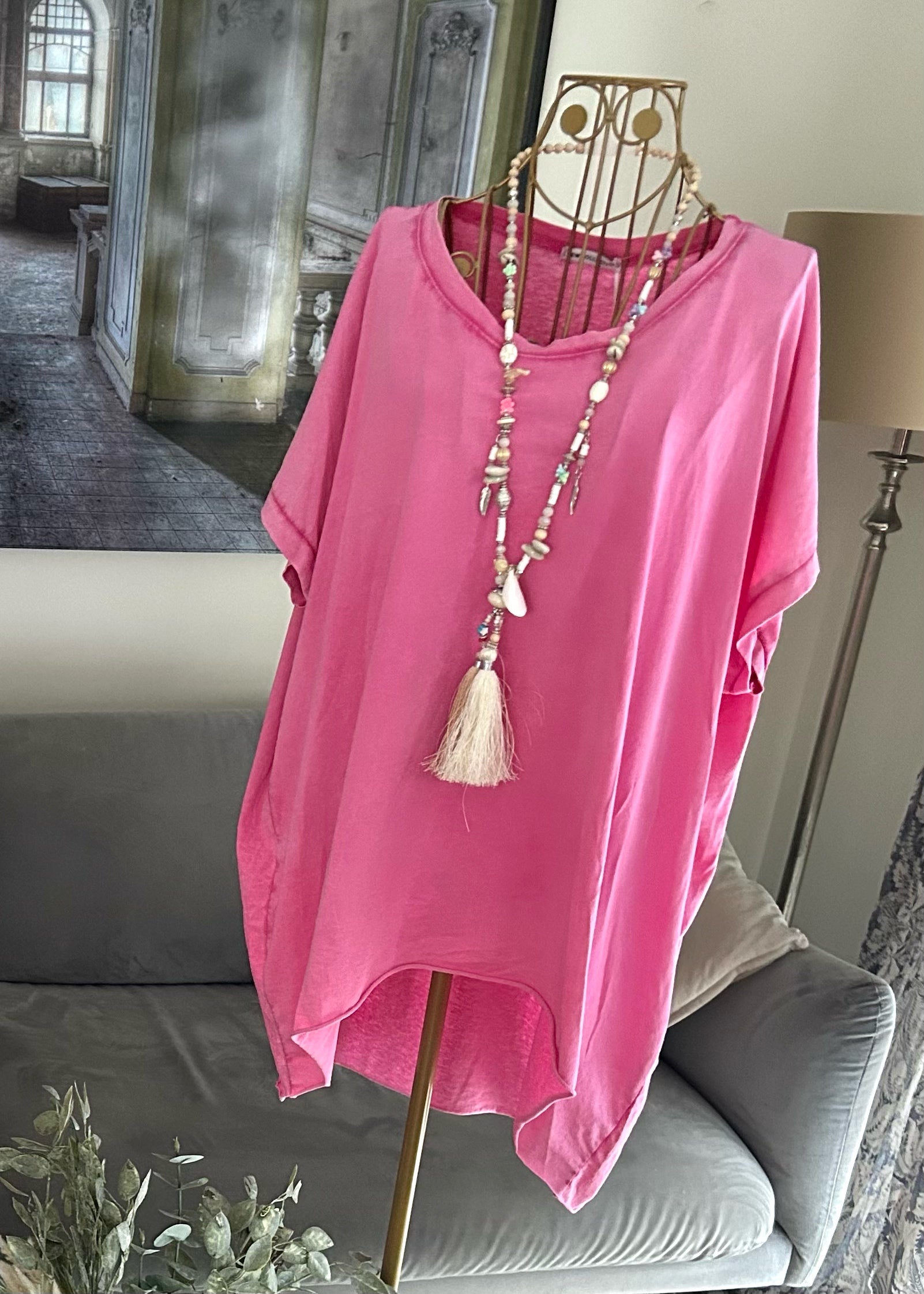 Oversize-T-Shirt in Pink