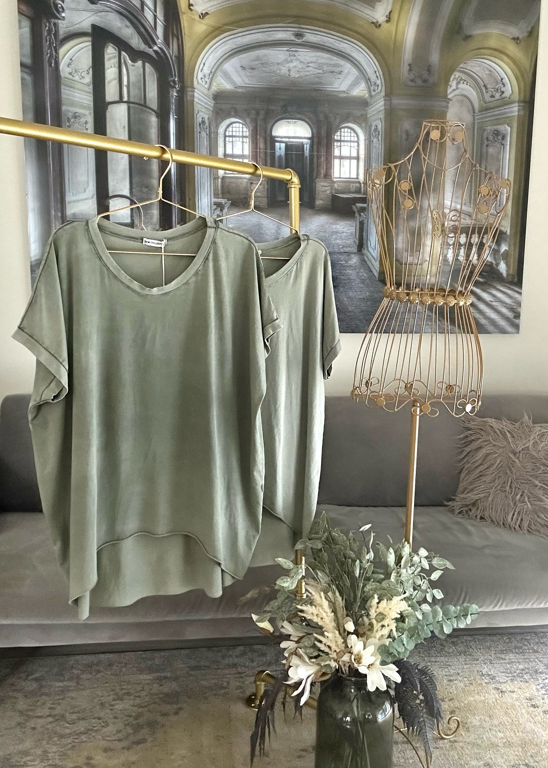 Oversize-T-Shirt in Grün