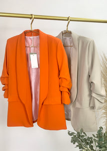 Blazer 3/4-Ärmel-gerafft in Orange