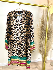 Kleid kurz Leoprint