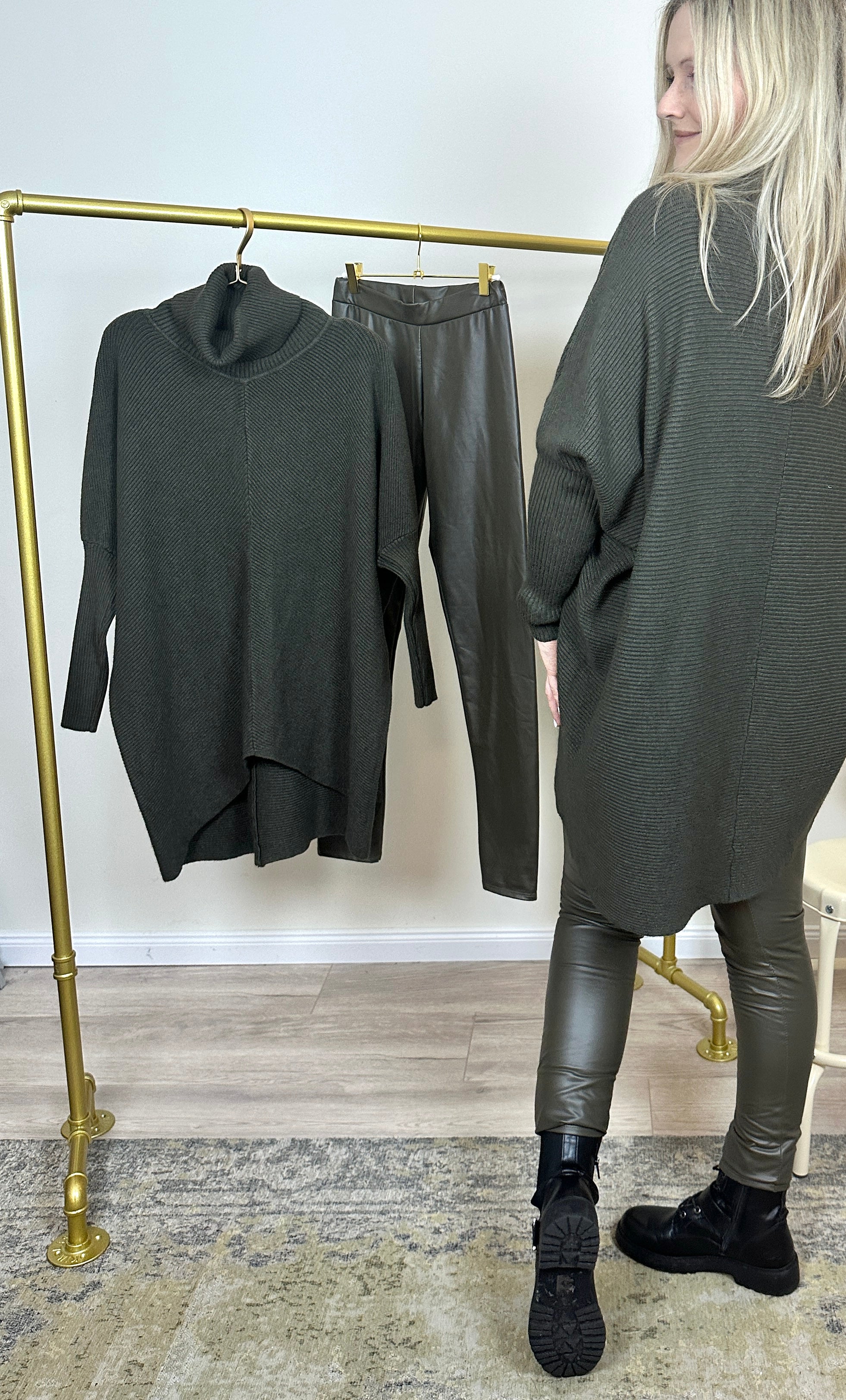 Leggings in Leder-Optik versch. Farben