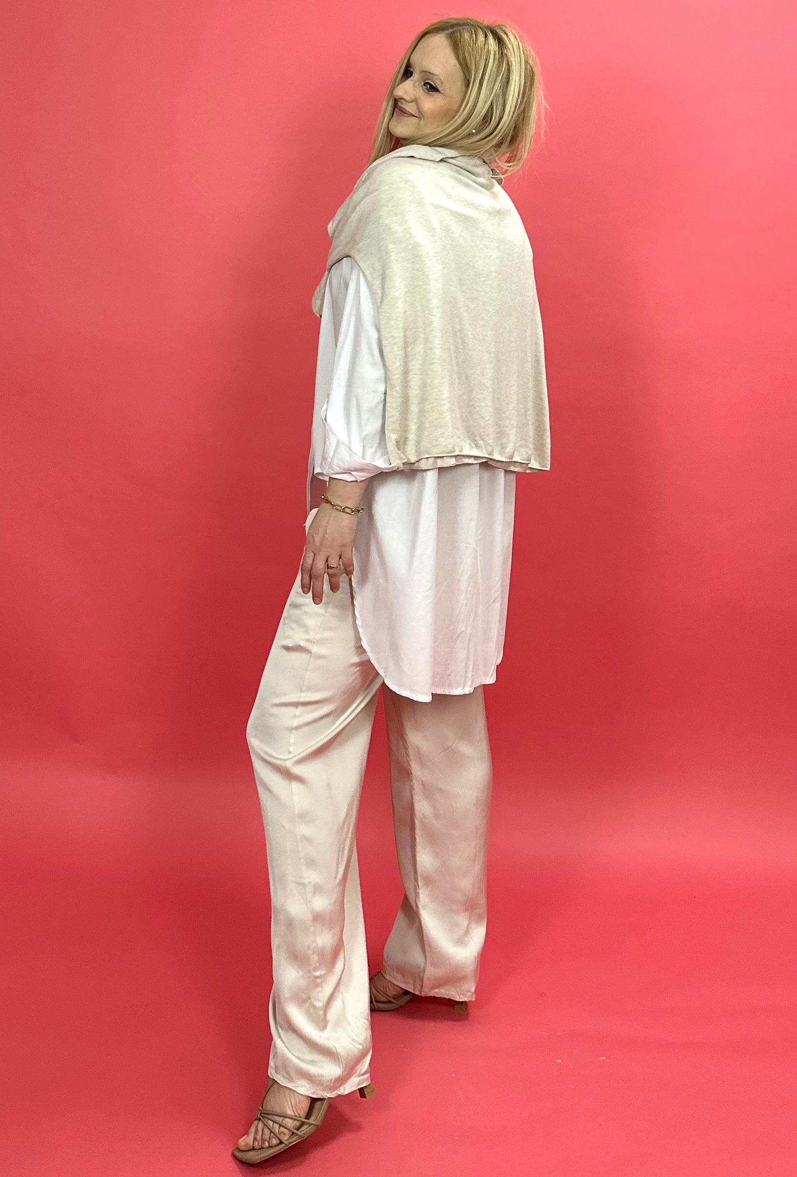 Oversized Bluse in Weiß