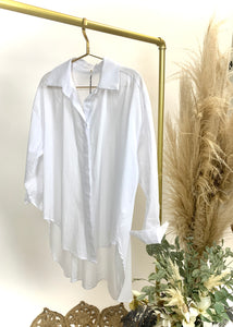 Oversized Bluse in Weiß